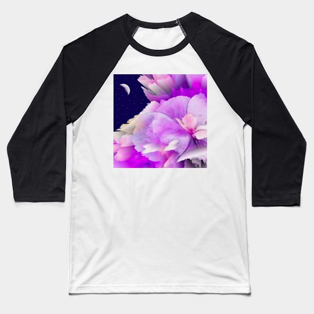 blossom night digital painting Baseball T-Shirt by katerina-ez